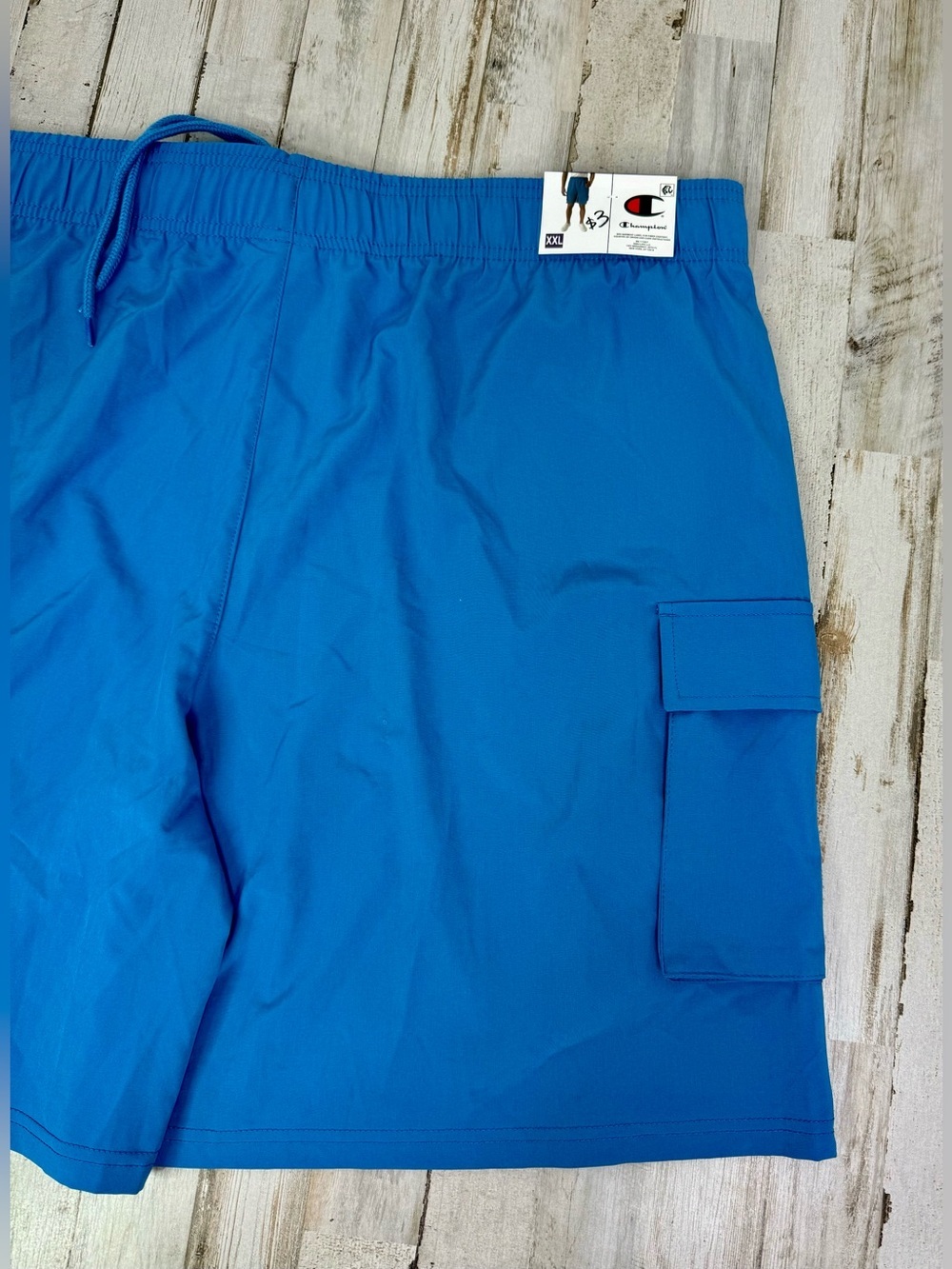 Champion Men's Performance Blue 2XL Woven Pockets 8" Inseam Cargo Short NWT - Picture 10 of 11